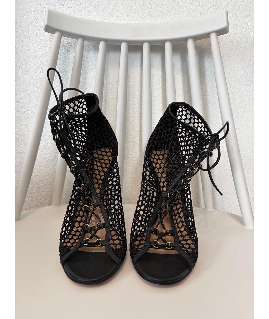 GIANVITO ROSSI Черные текстильные ботильоны, фото 2