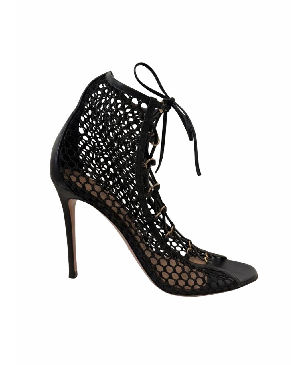 GIANVITO ROSSI Черные текстильные ботильоны, фото 1