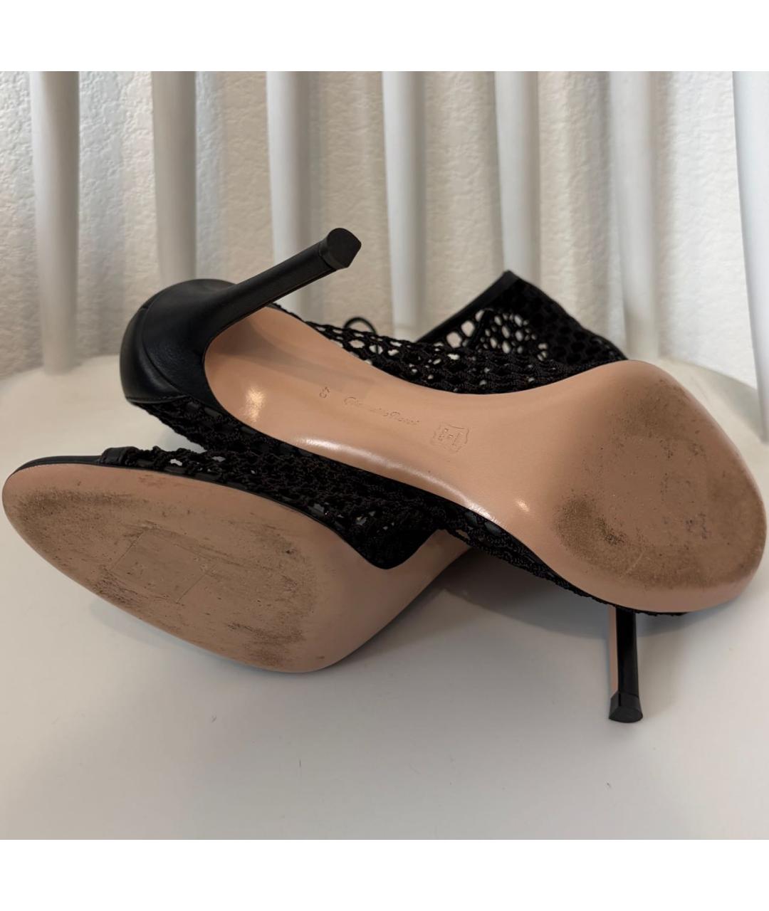 GIANVITO ROSSI Черные текстильные ботильоны, фото 5