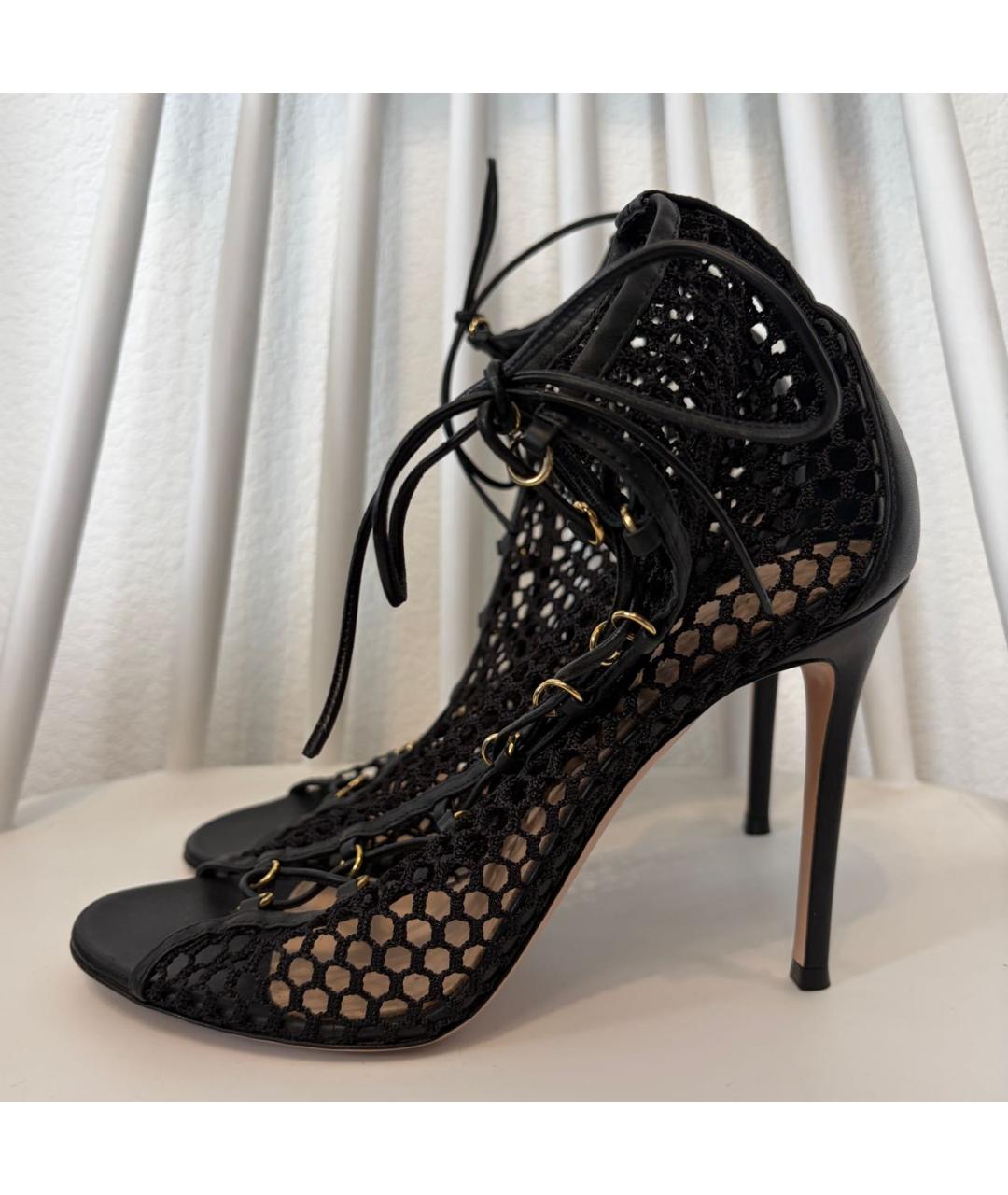 GIANVITO ROSSI Черные текстильные ботильоны, фото 3