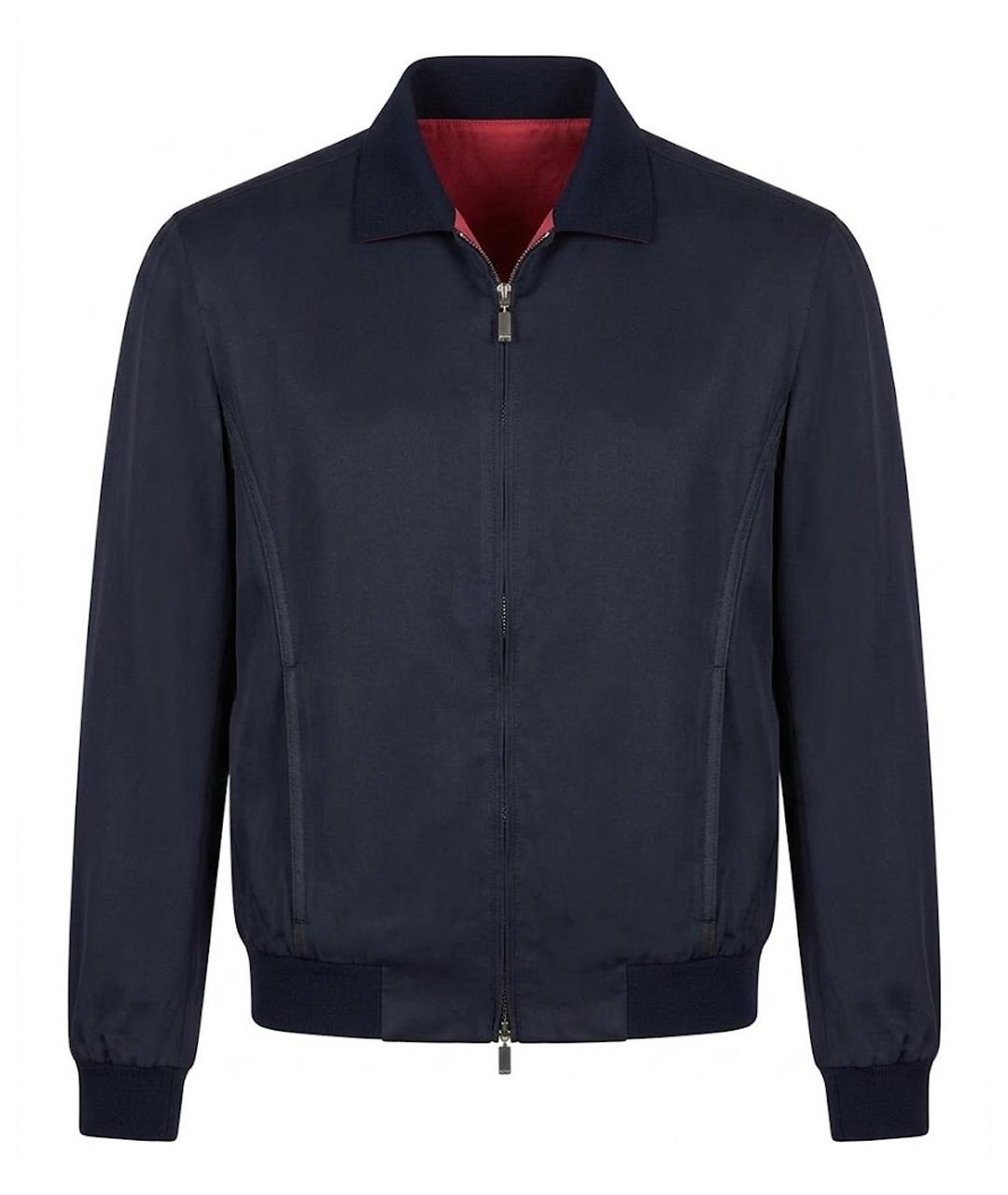 BRIONI Темно-синяя шелковая куртка, фото 1