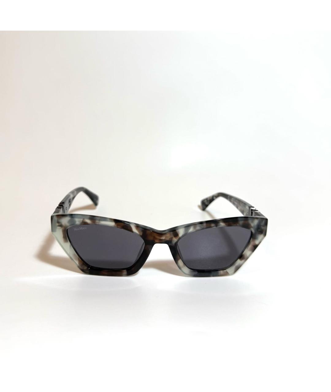 MAX MARA Серые пластиковые солнцезащитные очки, фото 6