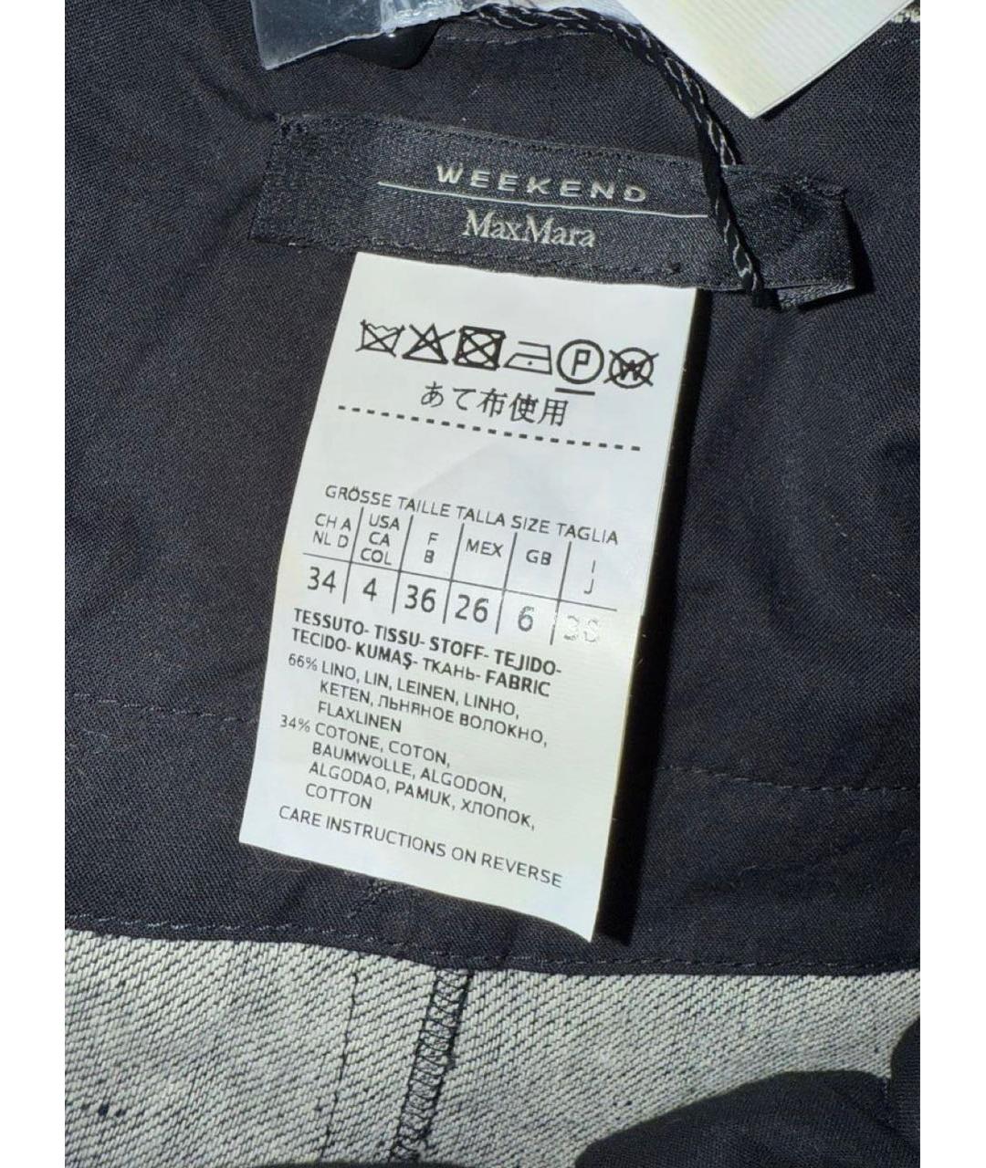 WEEKEND MAX MARA Мульти льняная юбка макси, фото 2