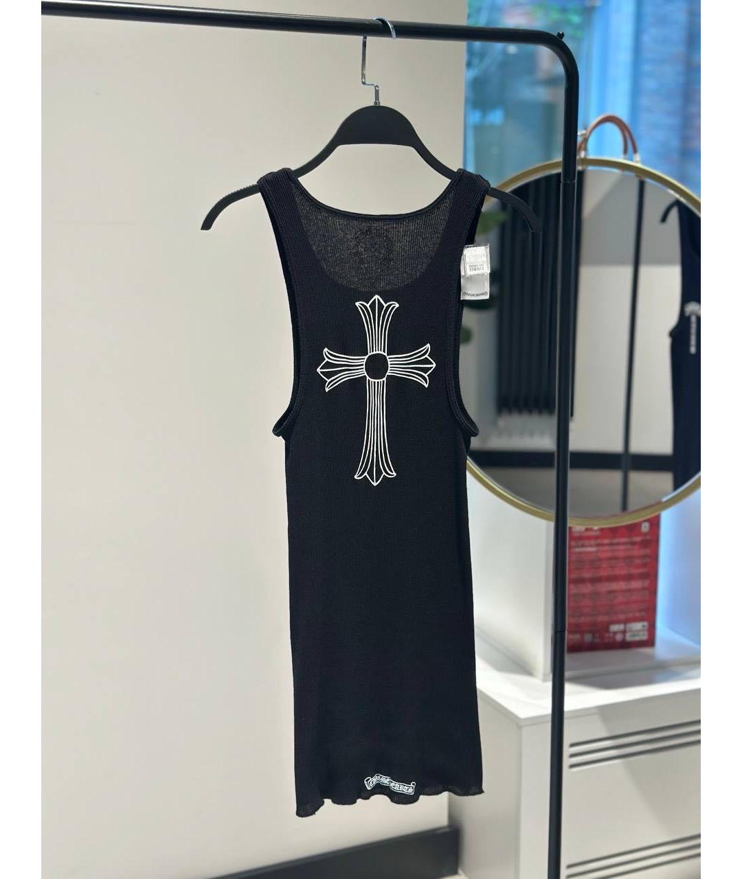CHROME HEARTS Черная хлопковая майка, фото 2