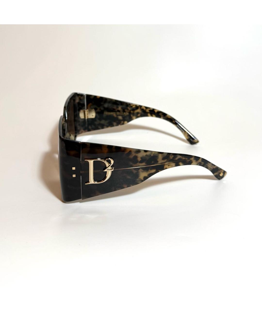 DSQUARED2 Коричневые пластиковые солнцезащитные очки, фото 3