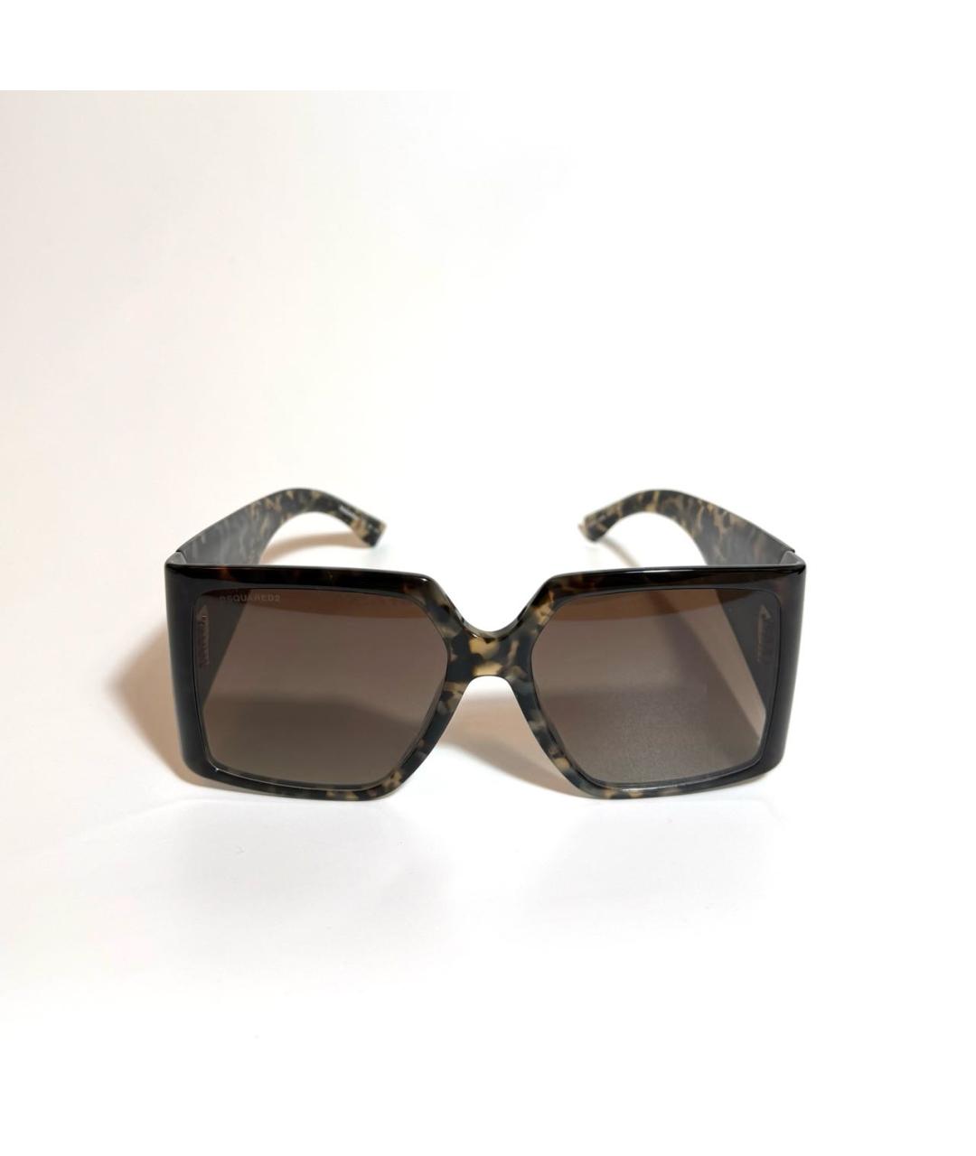 DSQUARED2 Коричневые пластиковые солнцезащитные очки, фото 6