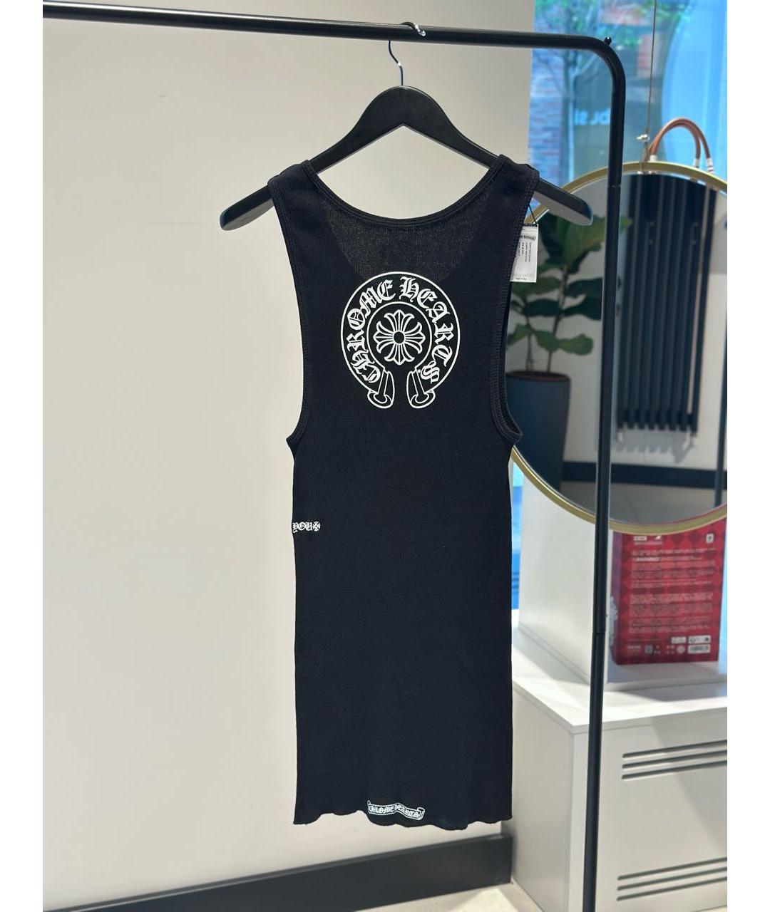 CHROME HEARTS Черная хлопковая майка, фото 3