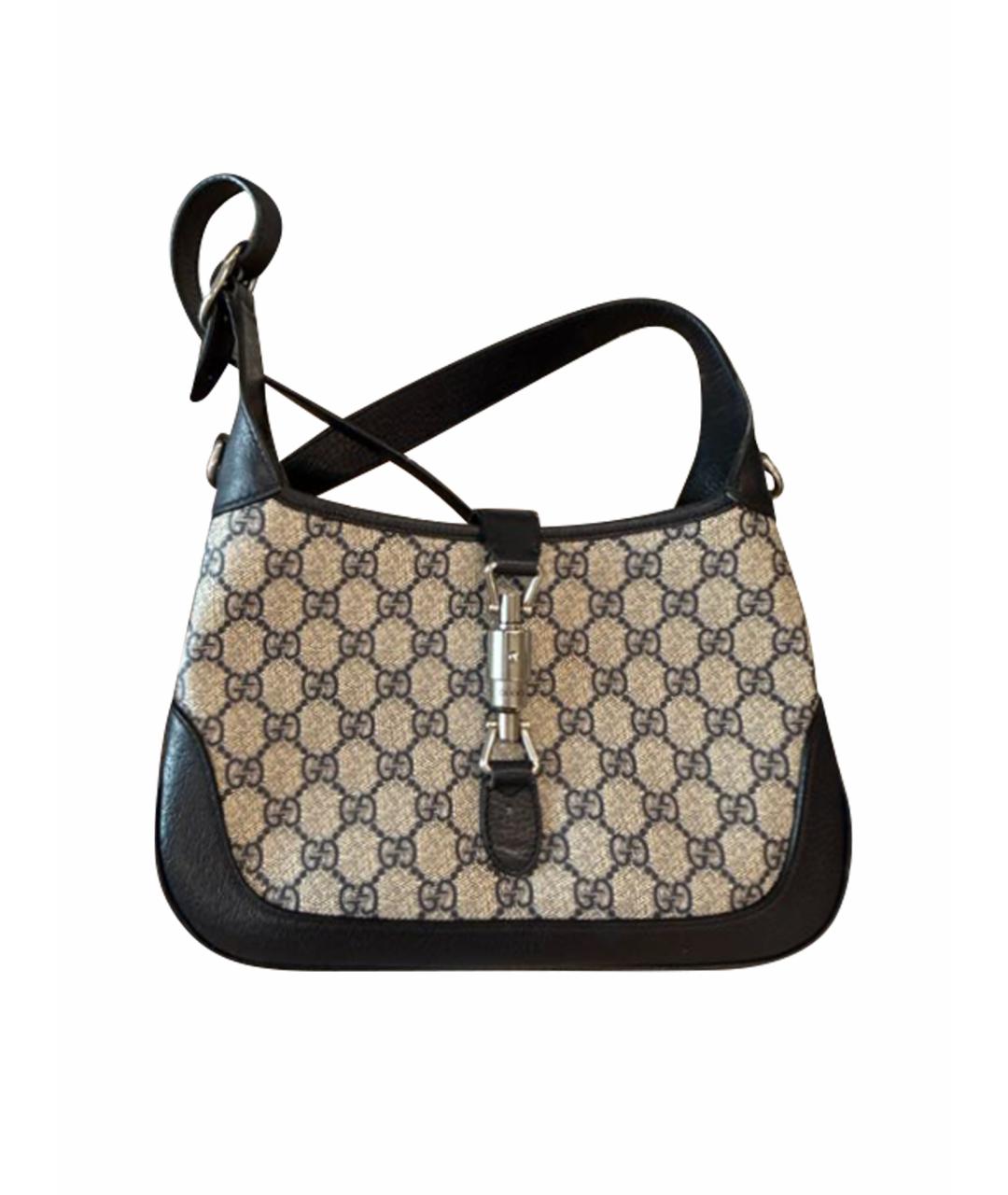GUCCI Синяя кожаная сумка с короткими ручками, фото 1