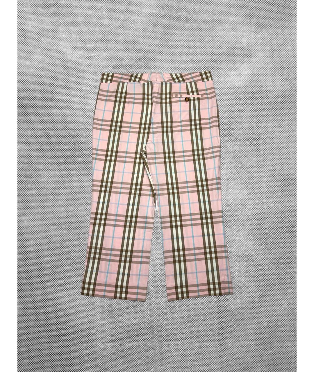 BURBERRY Розовые хлопковые бриджи, фото 2