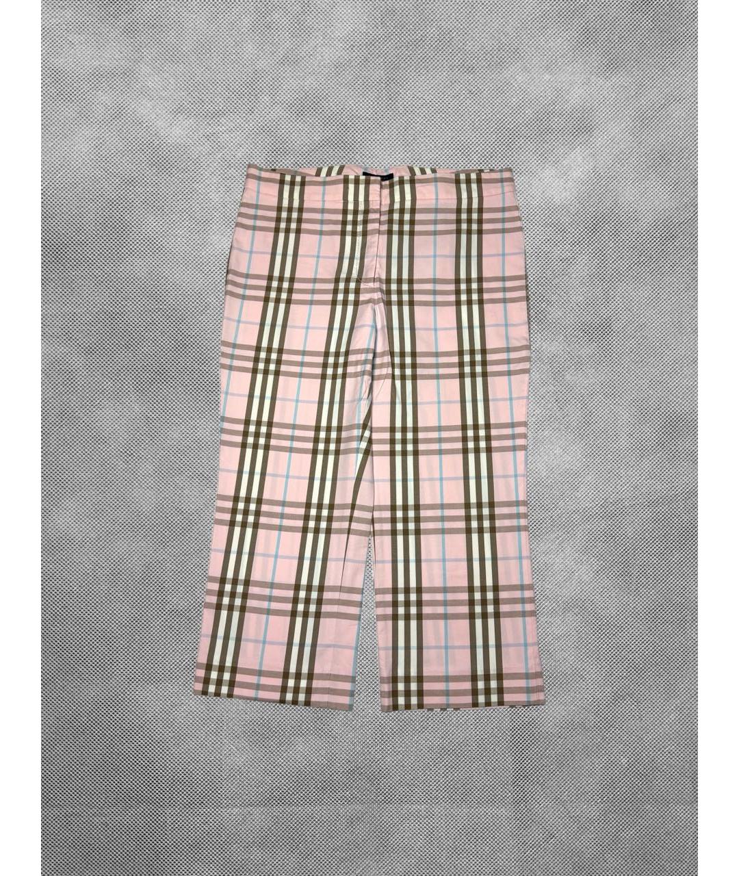 BURBERRY Розовые хлопковые бриджи, фото 6