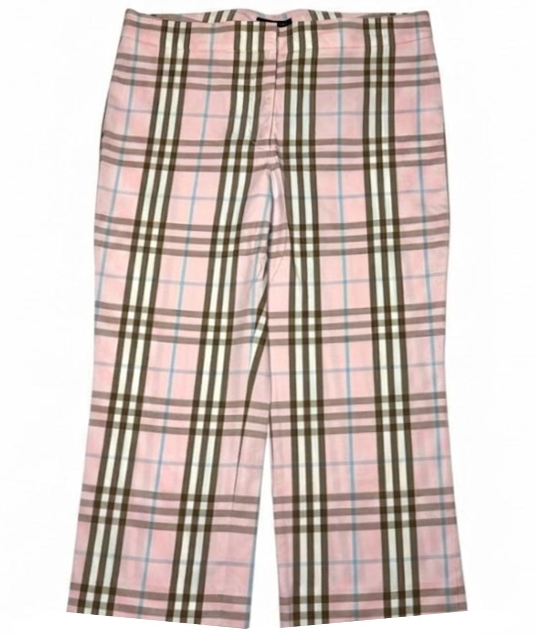 BURBERRY Розовые хлопковые бриджи, фото 1