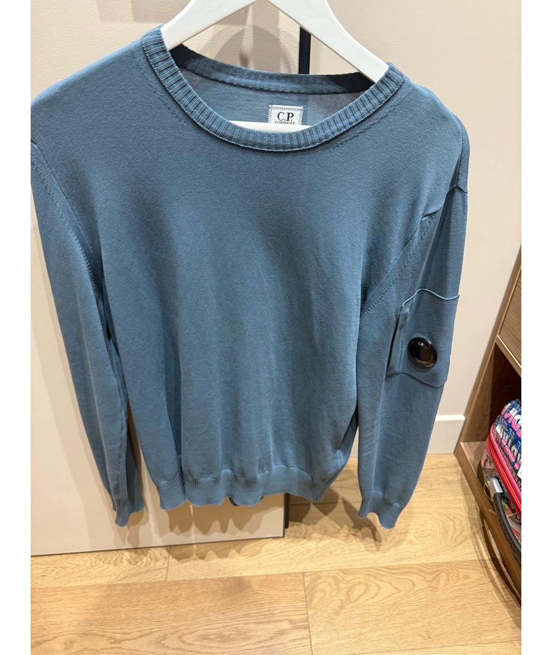 CP COMPANY Голубой хлопковый джемпер / свитер, фото 3
