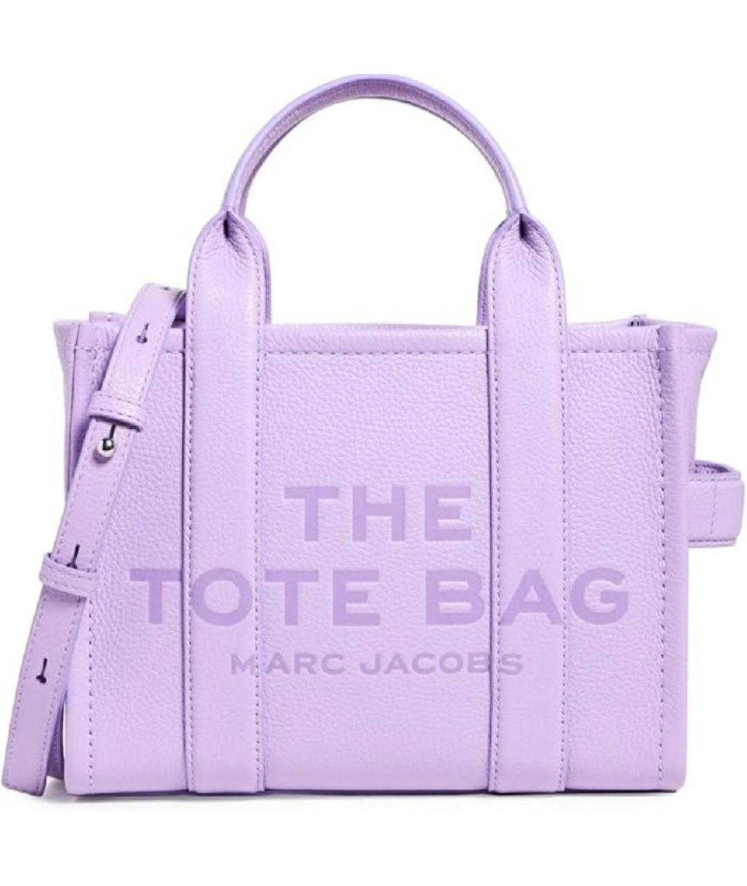 MARC JACOBS Фиолетовая кожаная сумка тоут, фото 1