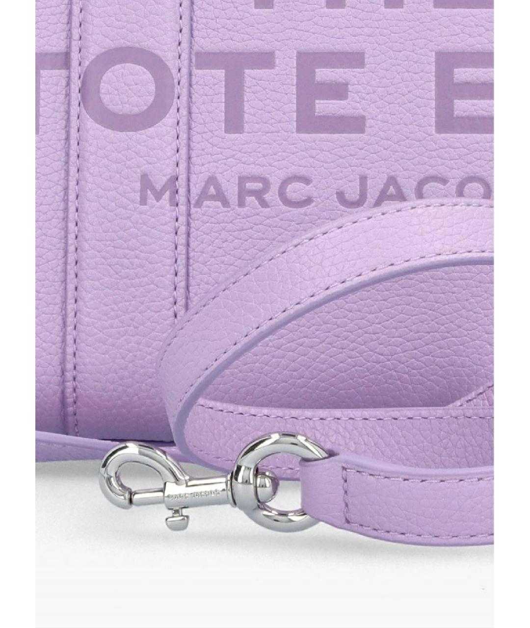 MARC JACOBS Фиолетовая кожаная сумка тоут, фото 5