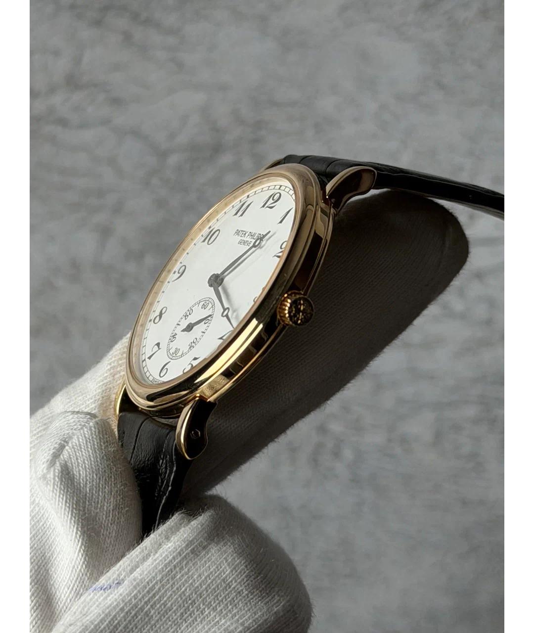 PATEK PHILIPPE Белые часы из желтого золота, фото 3