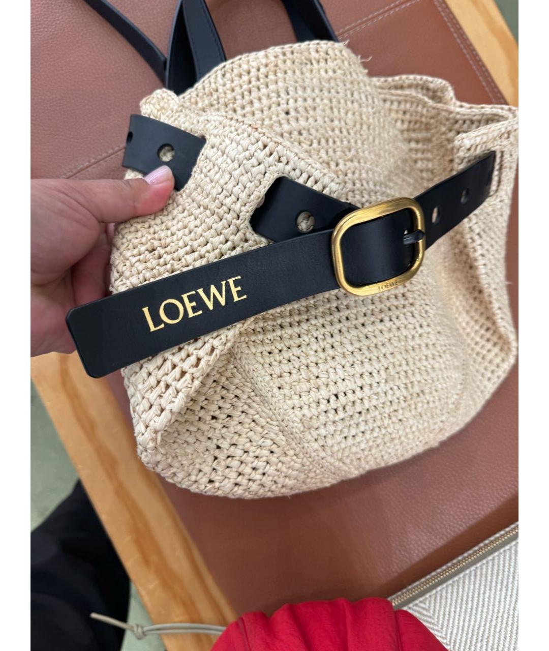 LOEWE Бежевая сумка через плечо, фото 4