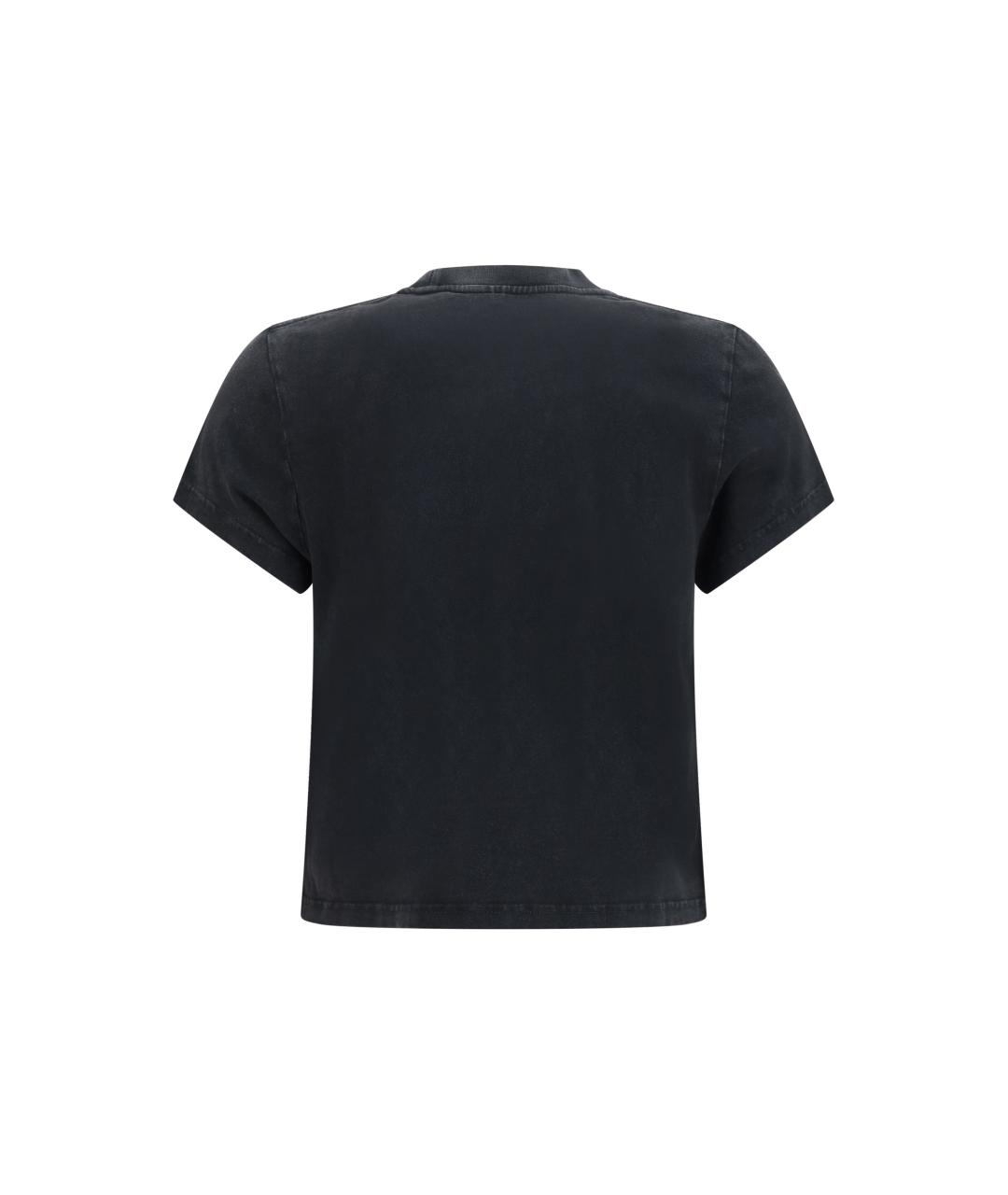 ALEXANDER WANG Черная хлопковая футболка, фото 2