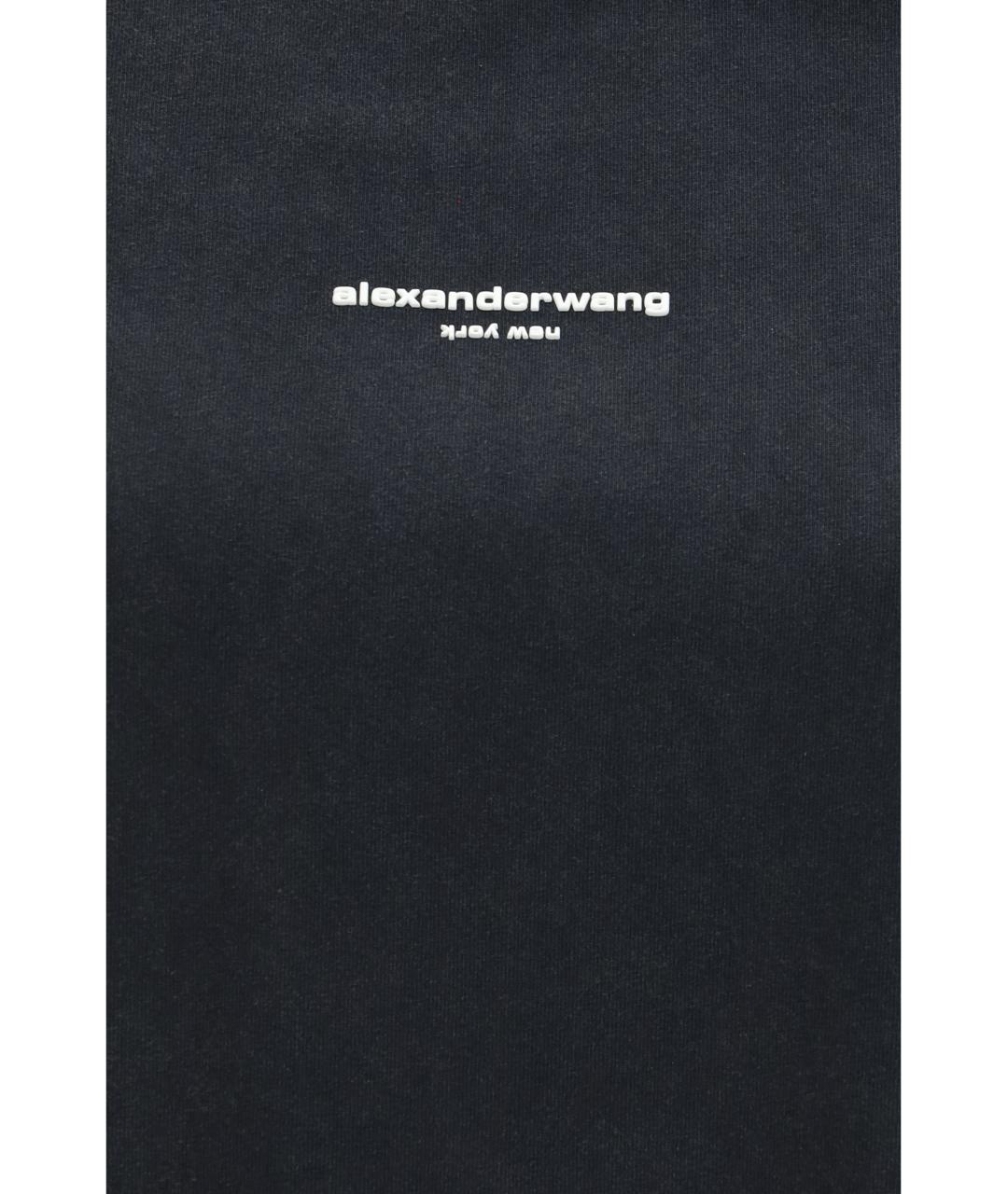 ALEXANDER WANG Черная хлопковая футболка, фото 3