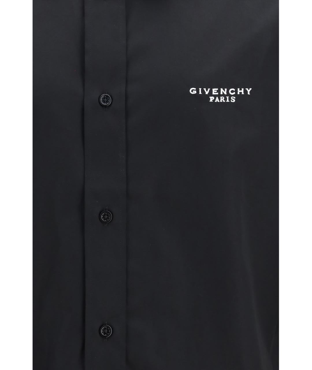 GIVENCHY Черная хлопковая кэжуал рубашка, фото 3