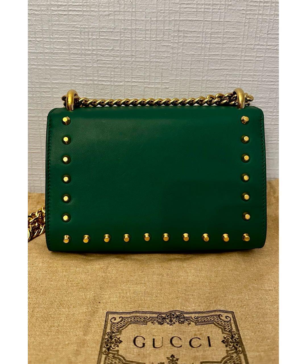 GUCCI Зеленая кожаная сумка через плечо, фото 3