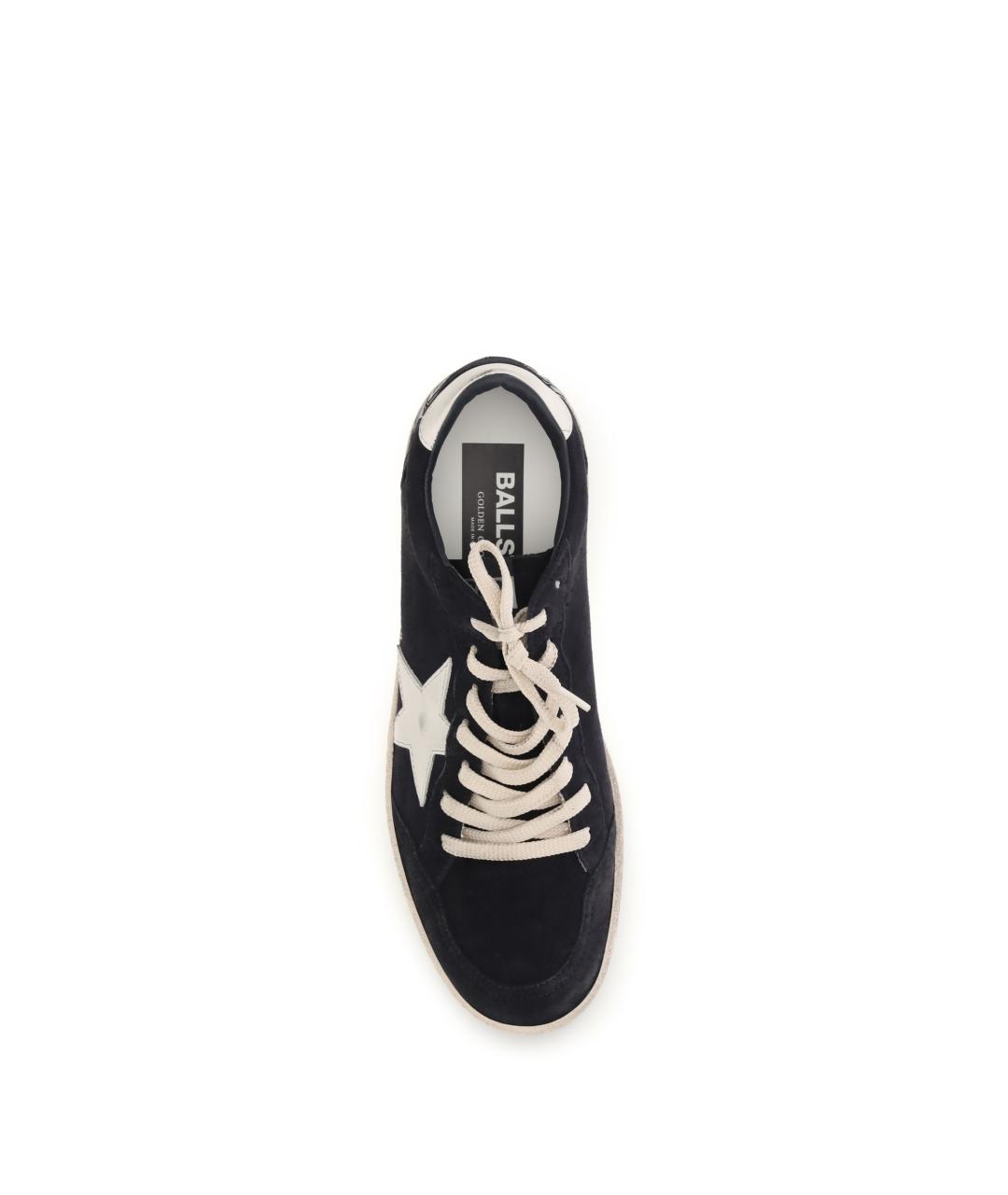 GOLDEN GOOSE DELUXE BRAND Темно-синие замшевые низкие кроссовки / кеды, фото 4