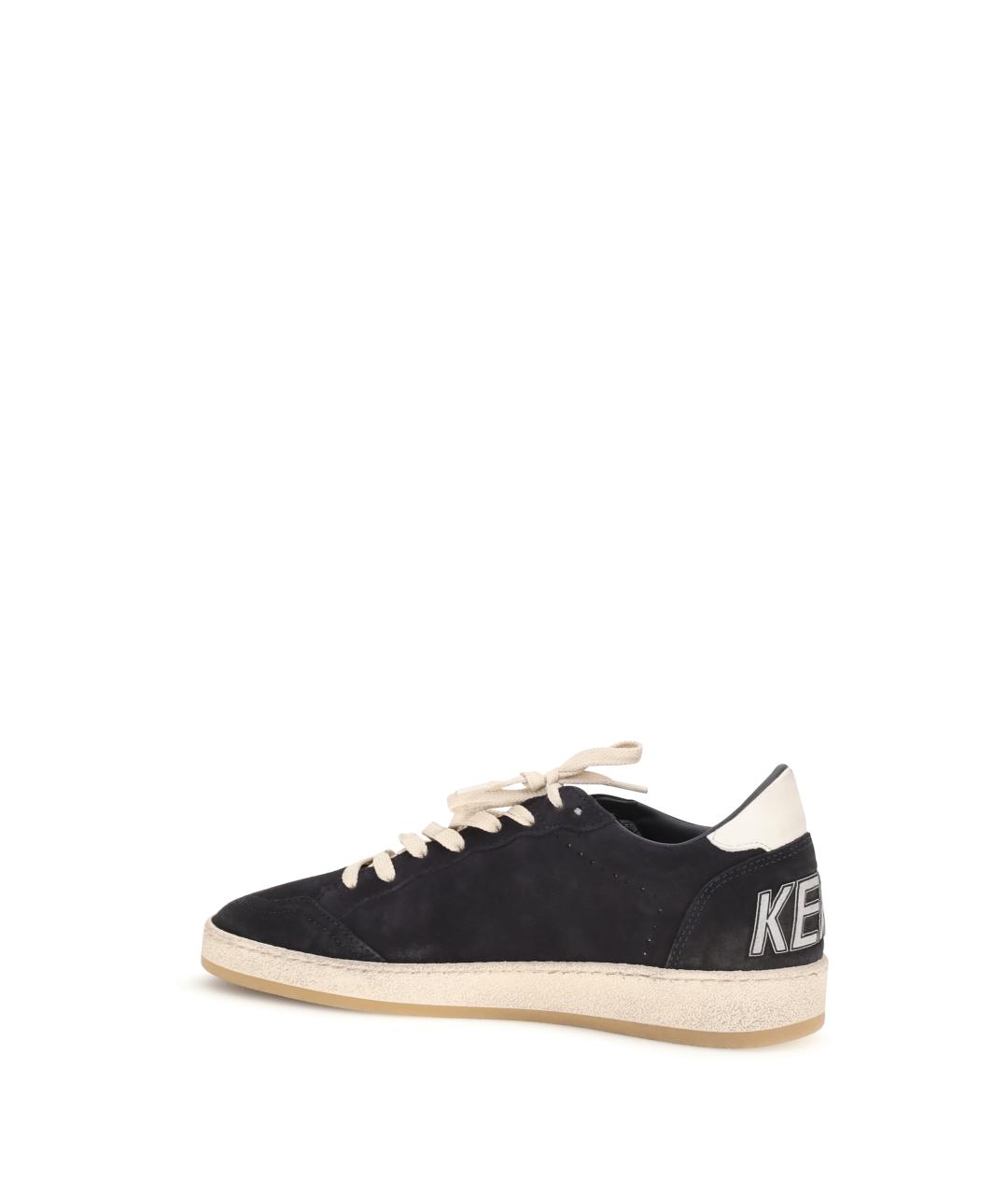 GOLDEN GOOSE DELUXE BRAND Темно-синие замшевые низкие кроссовки / кеды, фото 3