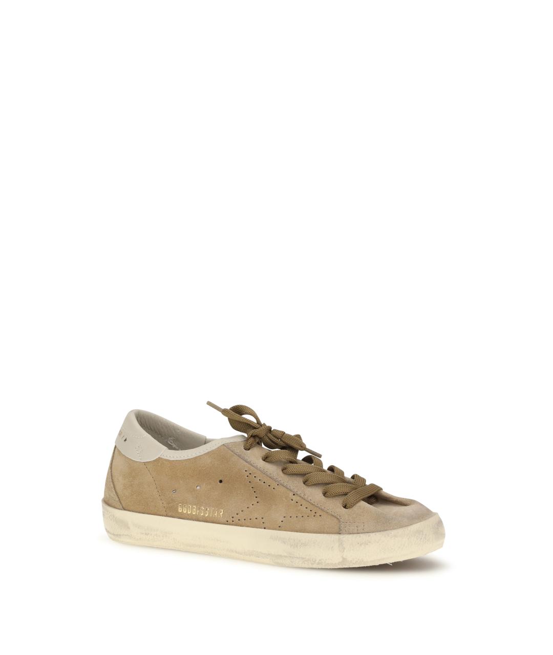 GOLDEN GOOSE DELUXE BRAND Бежевые замшевые кеды, фото 2