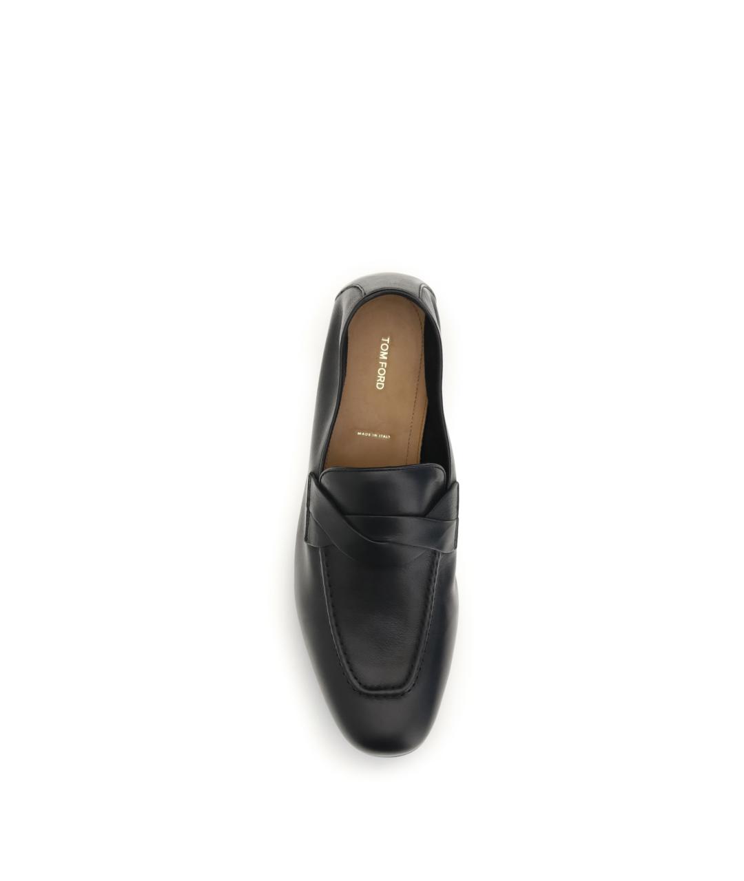 TOM FORD Черные кожаные лоферы, фото 4