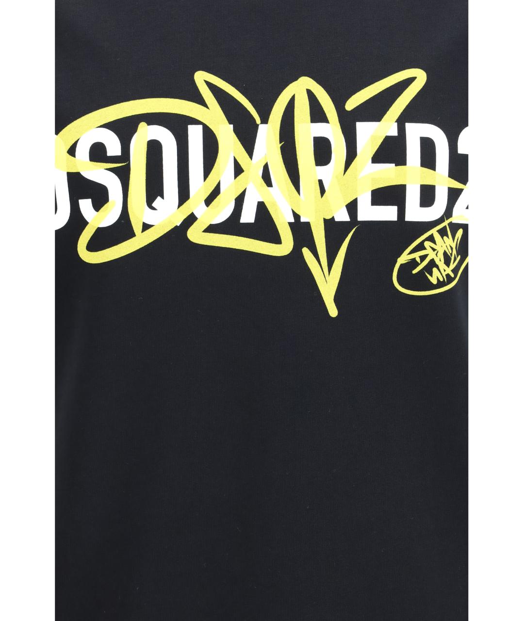 DSQUARED2 Черная хлопковая футболка, фото 3