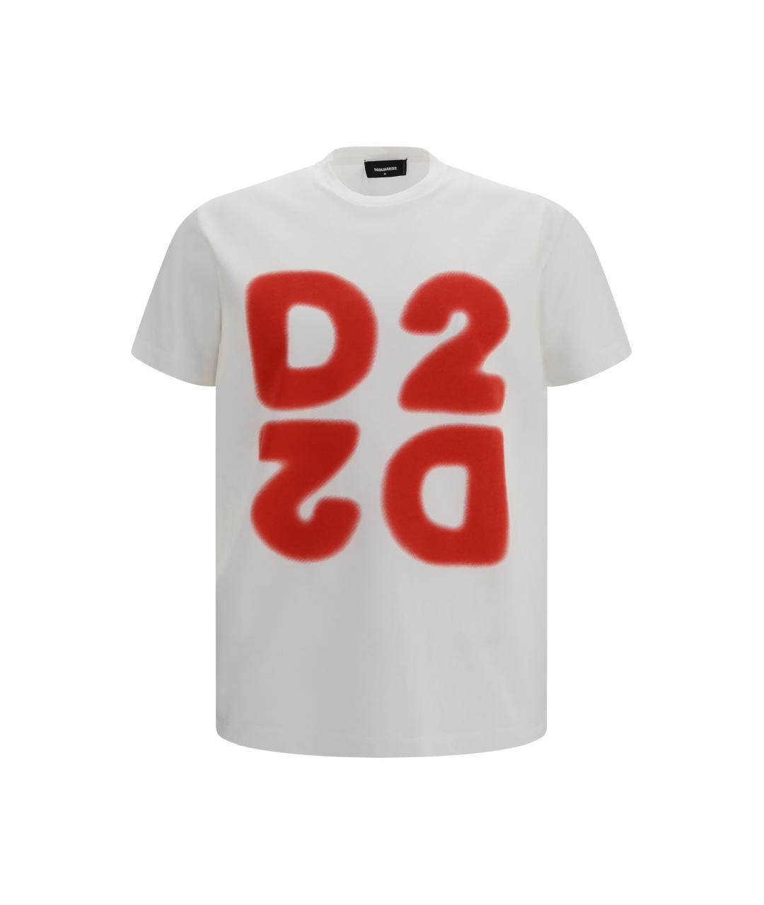 DSQUARED2 Белая хлопковая футболка, фото 1