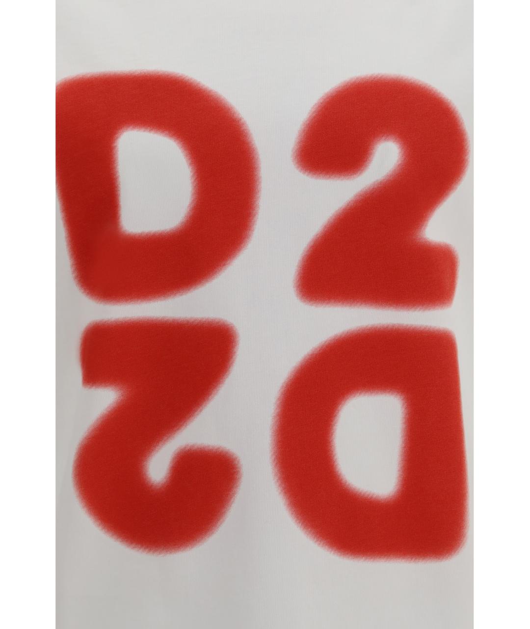 DSQUARED2 Белая хлопковая футболка, фото 3