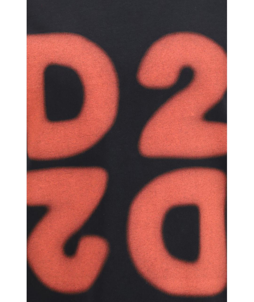 DSQUARED2 Черная хлопковая футболка, фото 3