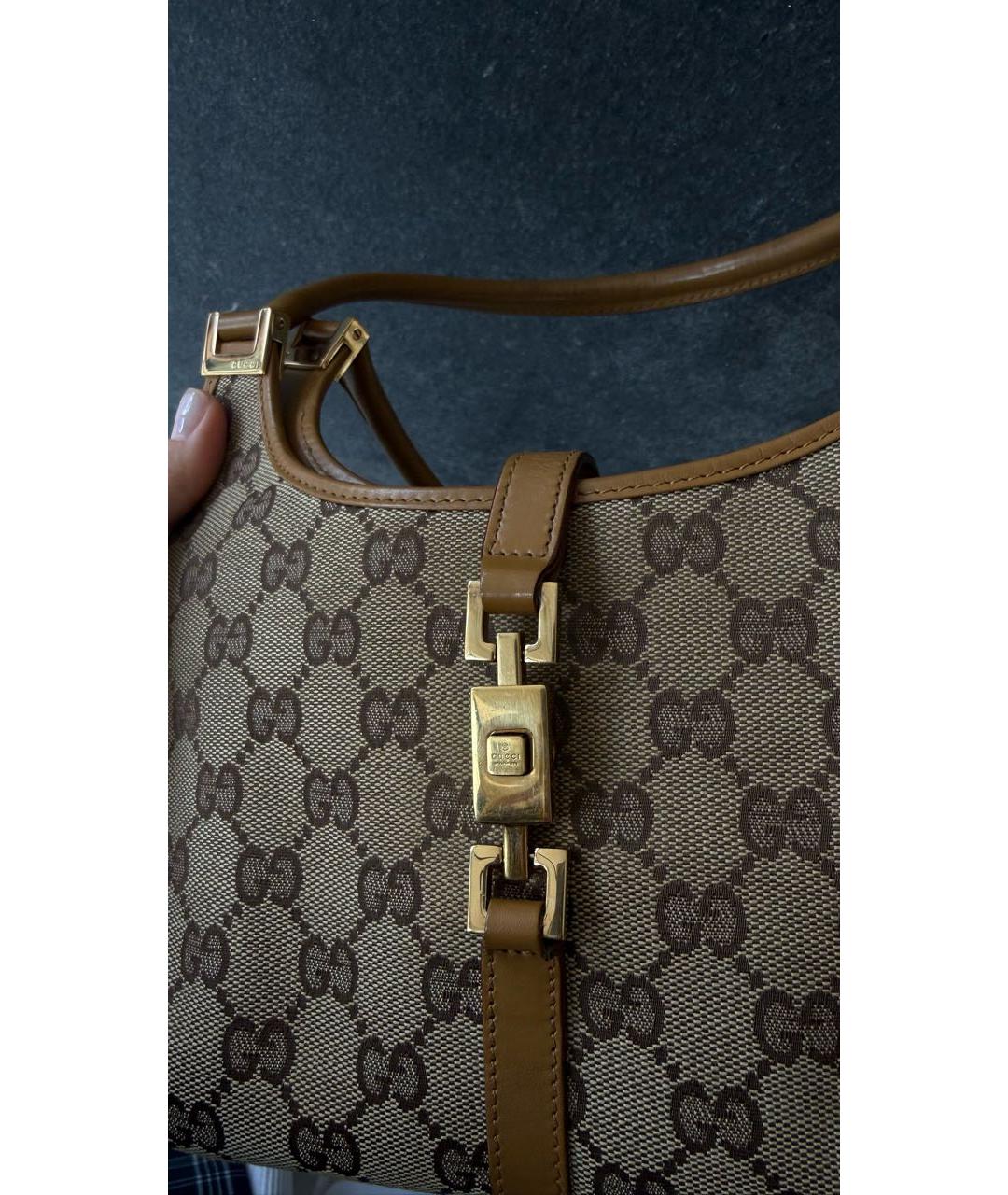GUCCI Коричневая кожаная сумка с короткими ручками, фото 8
