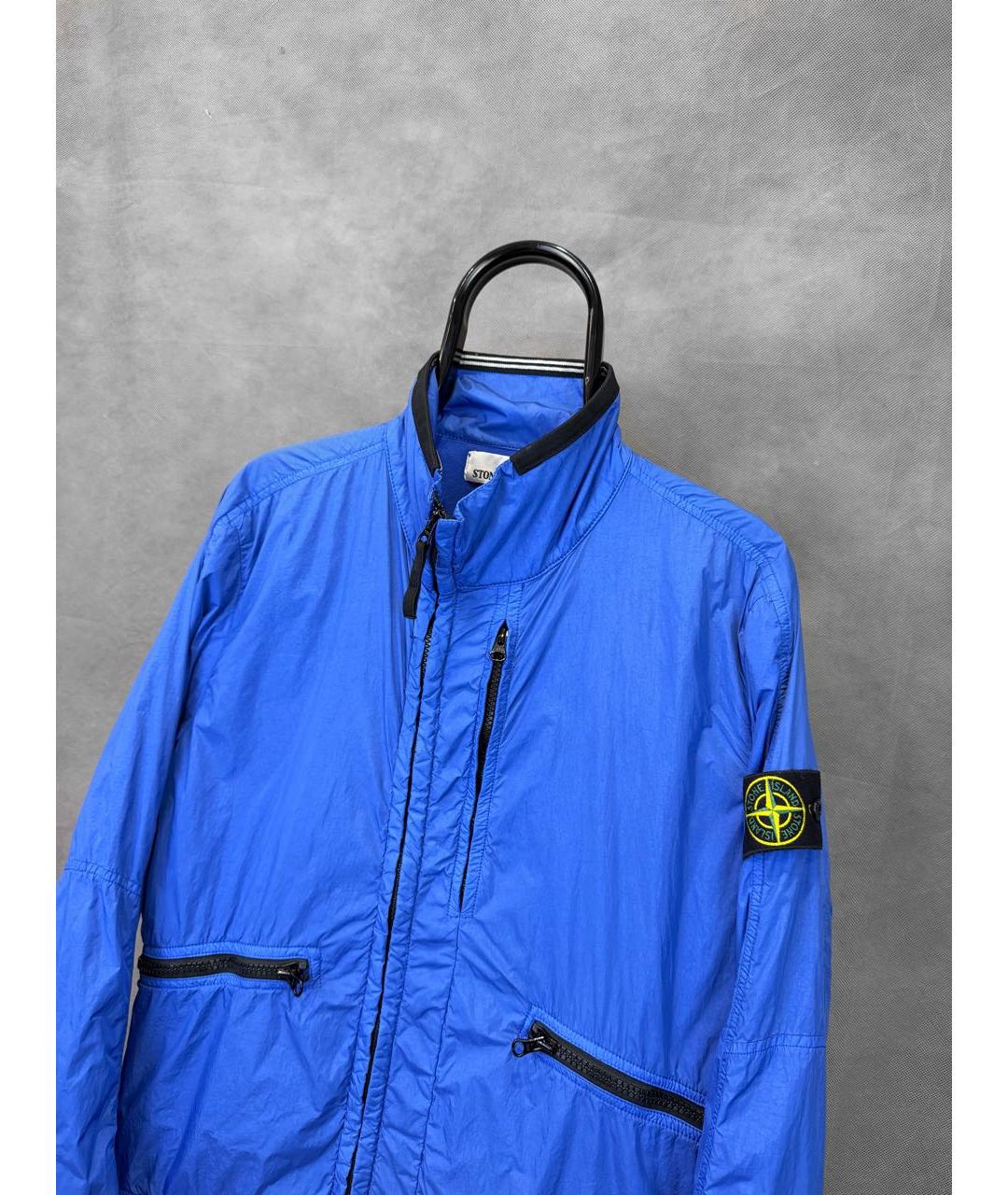 STONE ISLAND Синяя полиамидовая куртка, фото 6