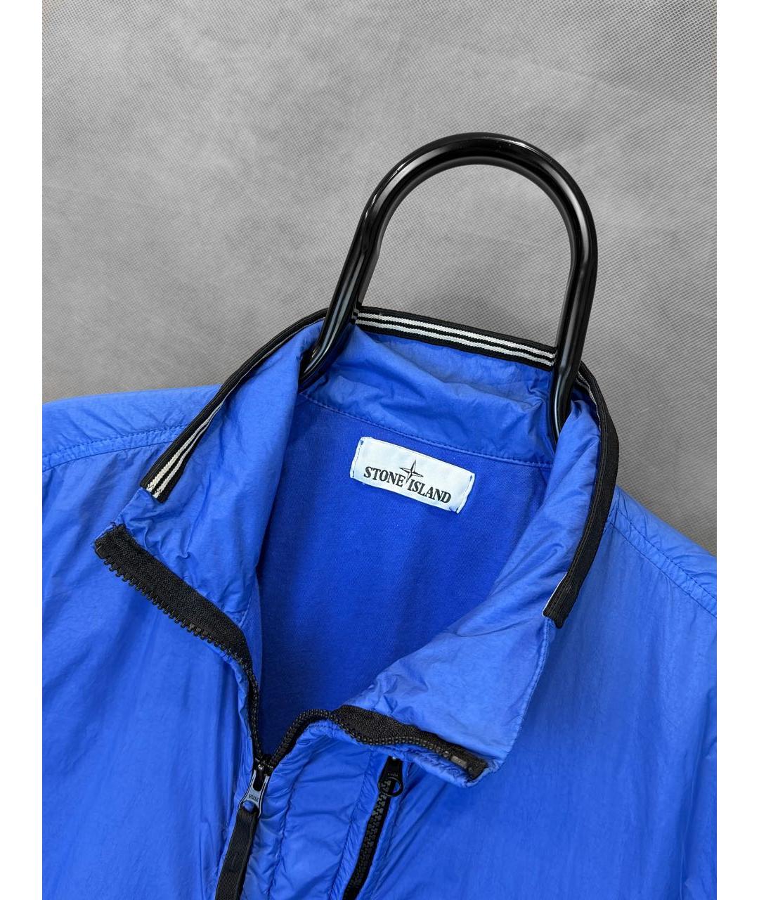 STONE ISLAND Синяя полиамидовая куртка, фото 3