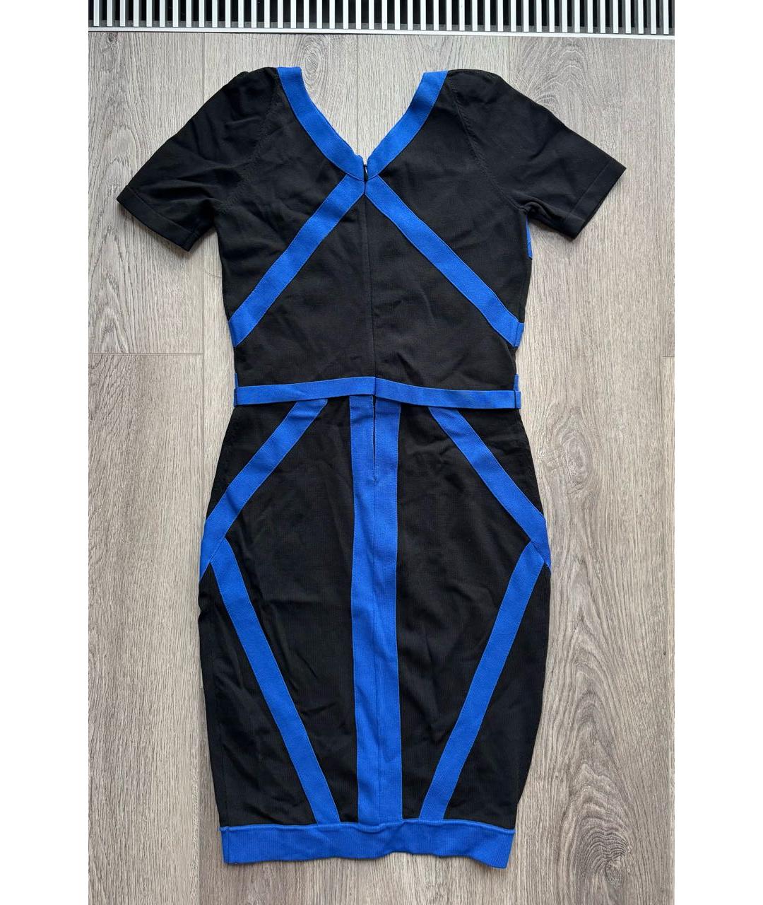 VERSACE COLLECTION Черное полиэстеровое коктейльное платье, фото 5