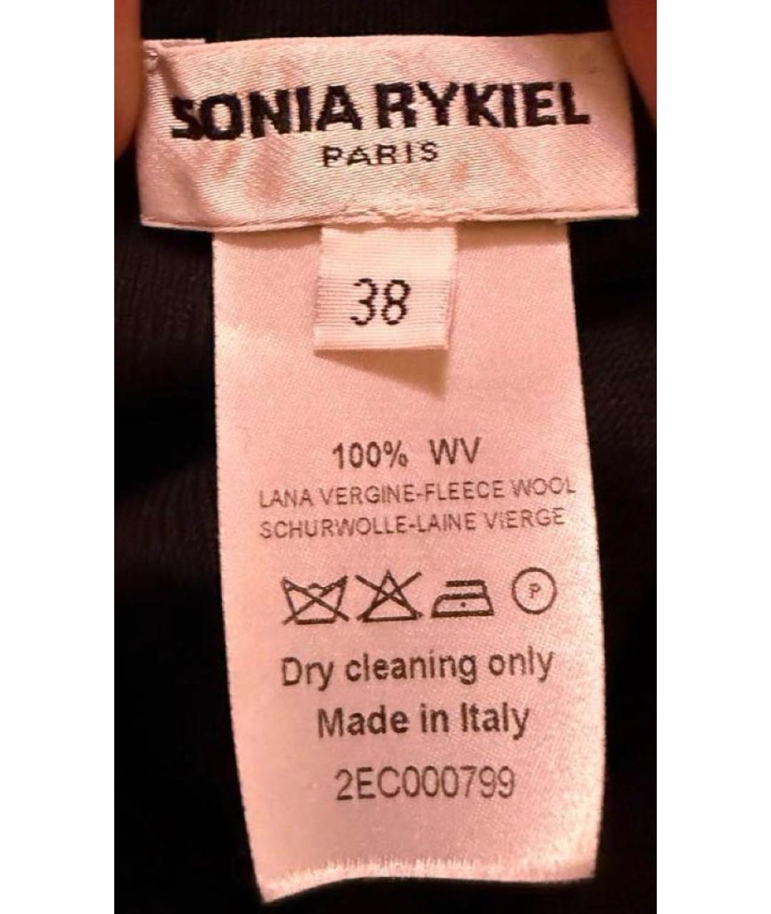 Sonya Rykiel Черная шерстяная юбка миди, фото 2
