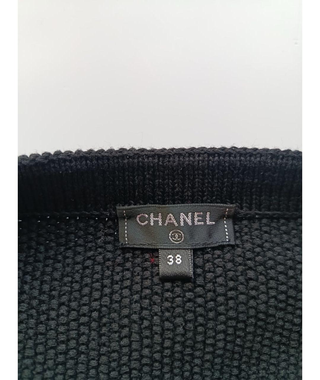 CHANEL Черный хлопковый джемпер / свитер, фото 7