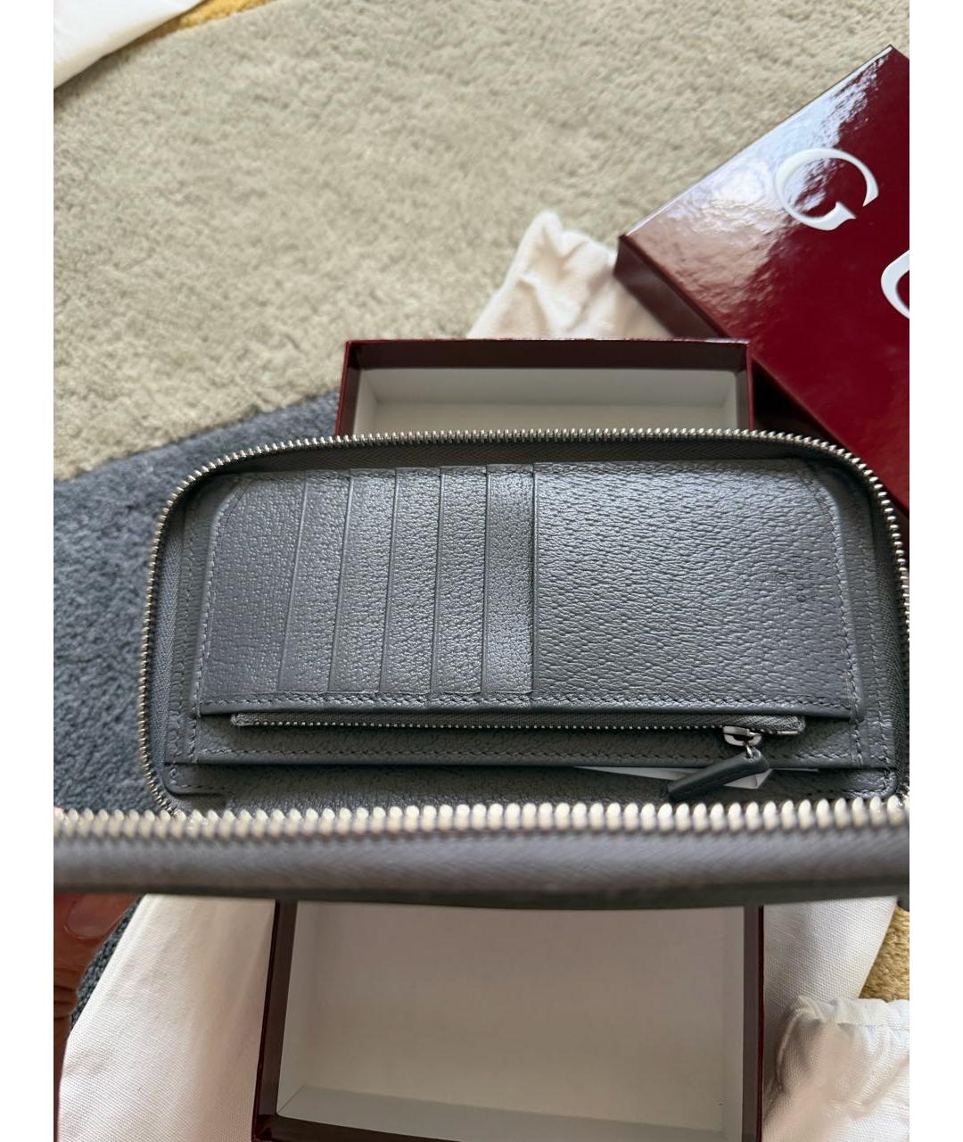 GUCCI Черный кожаный кошелек, фото 3