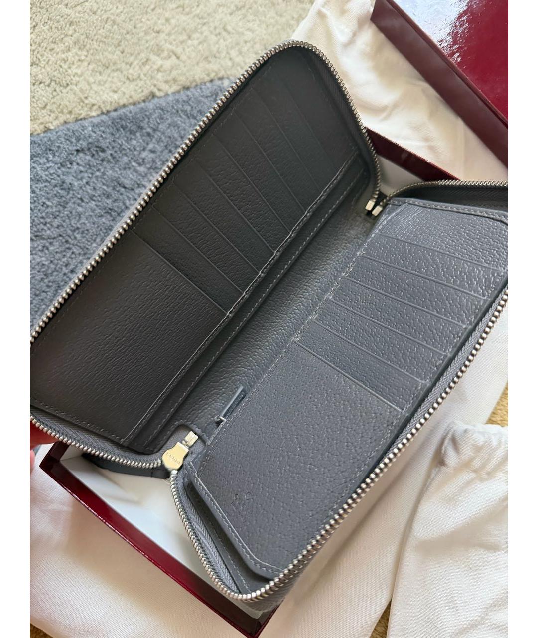 GUCCI Черный кожаный кошелек, фото 4
