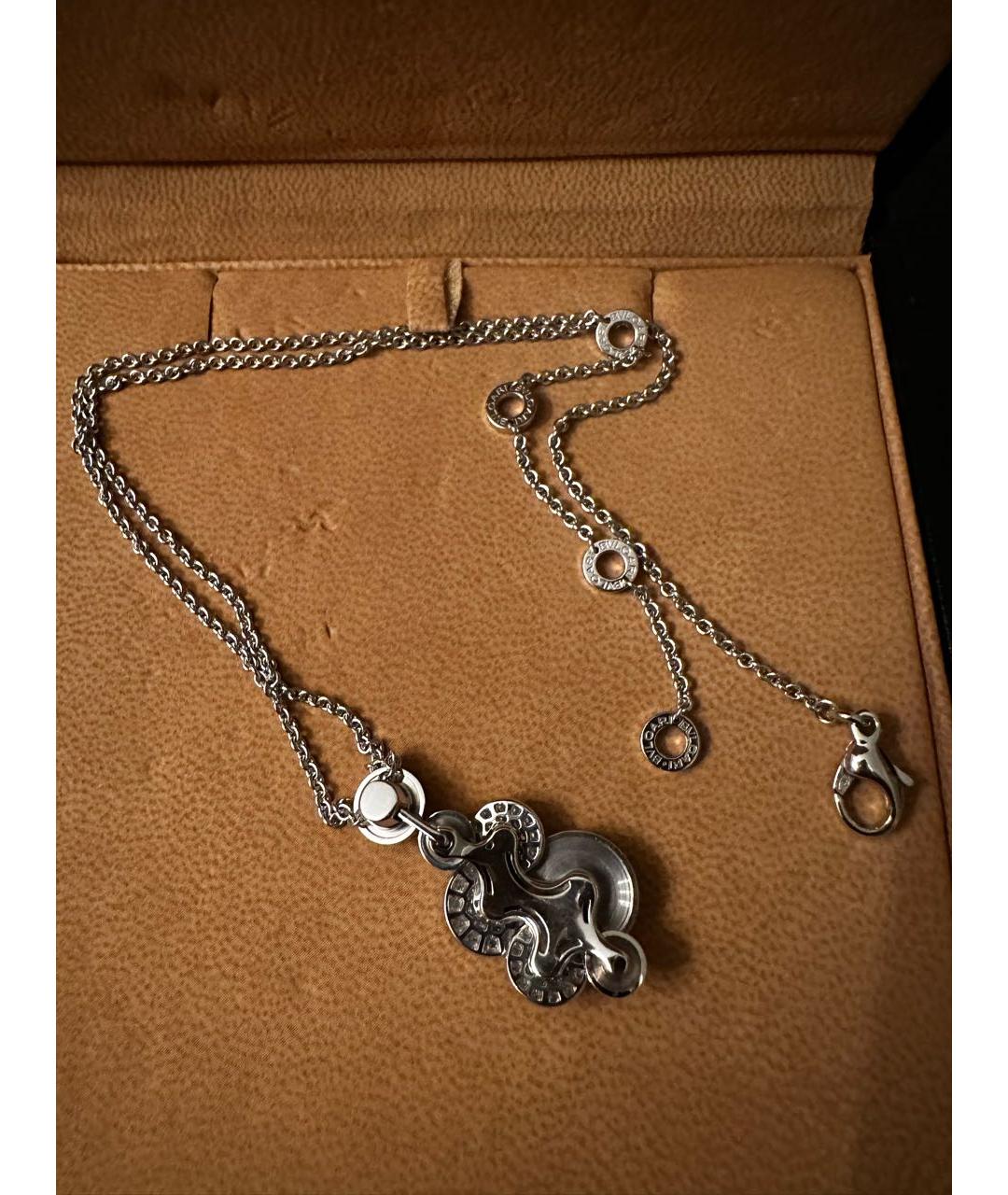 BVLGARI Белое колье из белого золота, фото 3