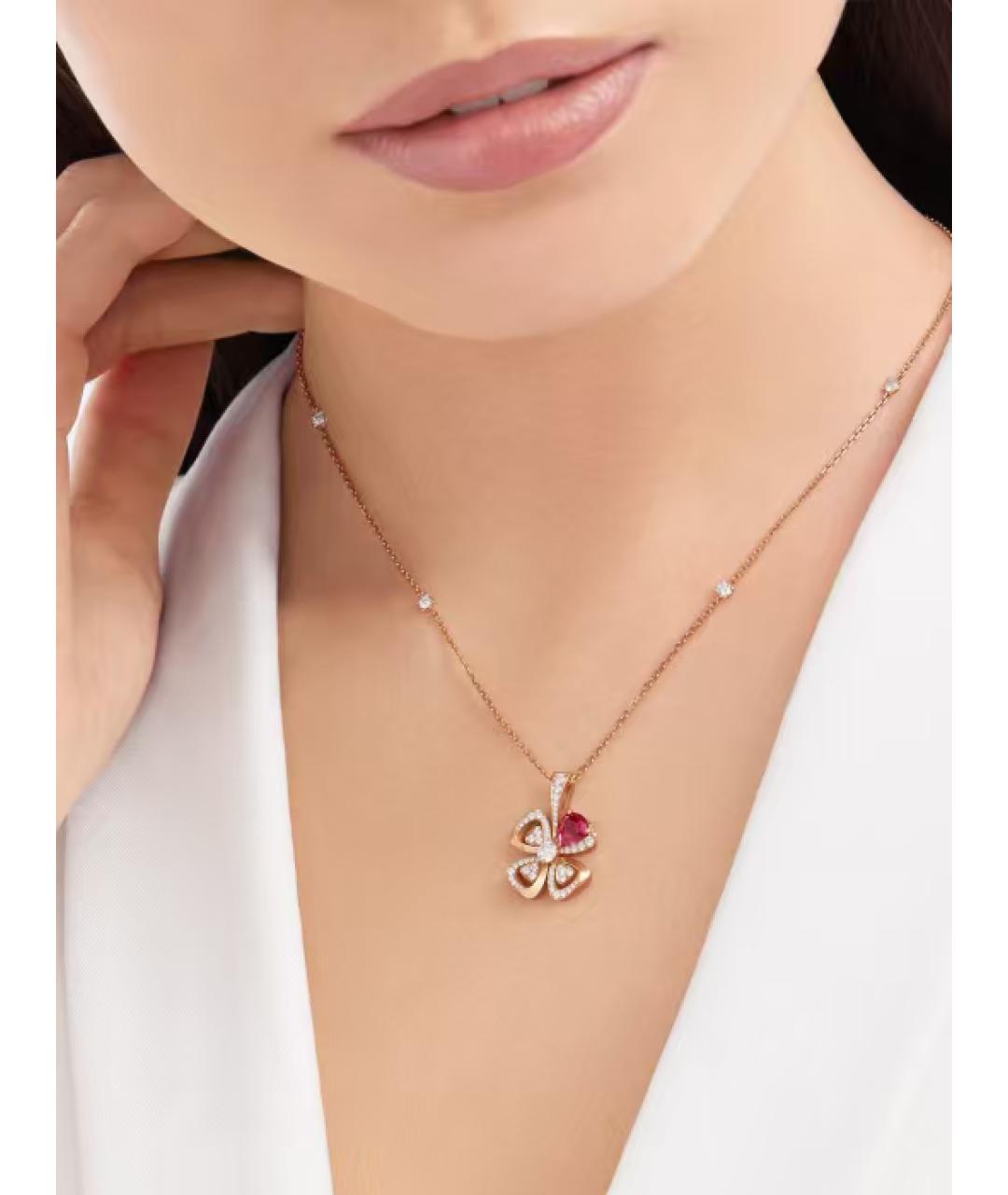 BVLGARI Золотая подвеска из розового золота, фото 5
