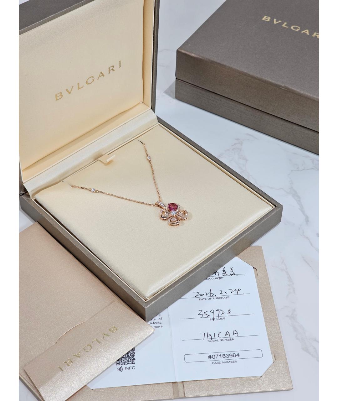 BVLGARI Золотая подвеска из розового золота, фото 2