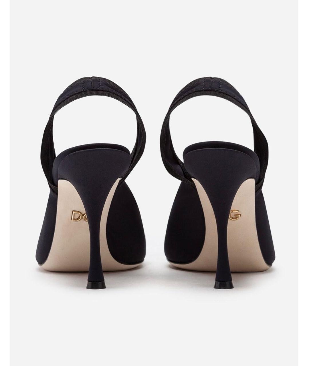 DOLCE&GABBANA Черные текстильные туфли, фото 3