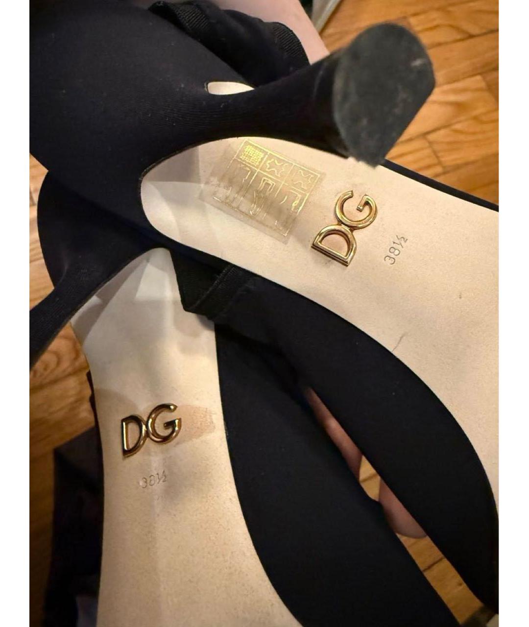 DOLCE&GABBANA Черные текстильные туфли, фото 6