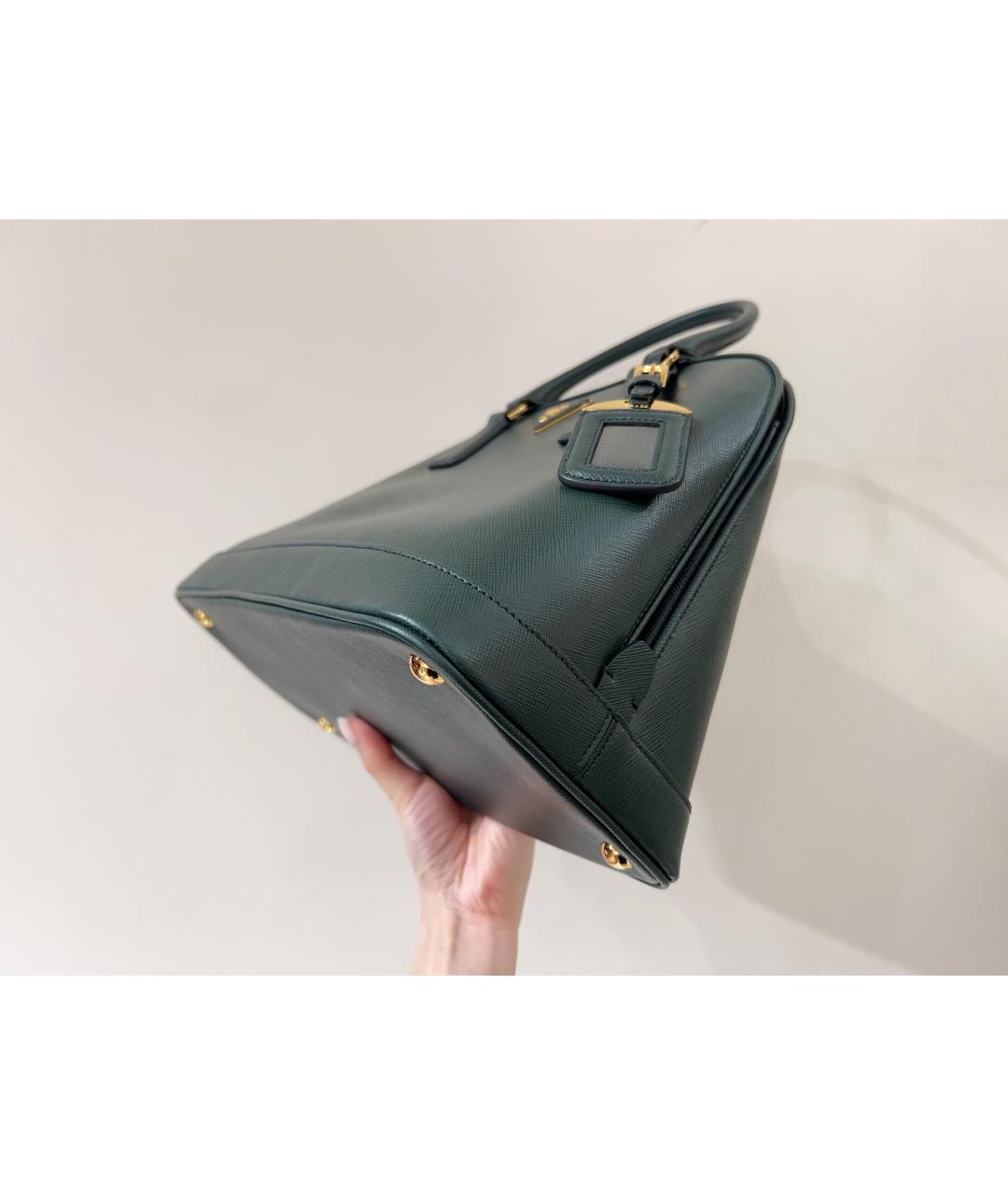 PRADA Зеленая кожаная сумка тоут, фото 6