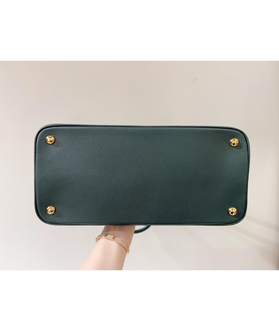 PRADA Зеленая кожаная сумка тоут, фото 4