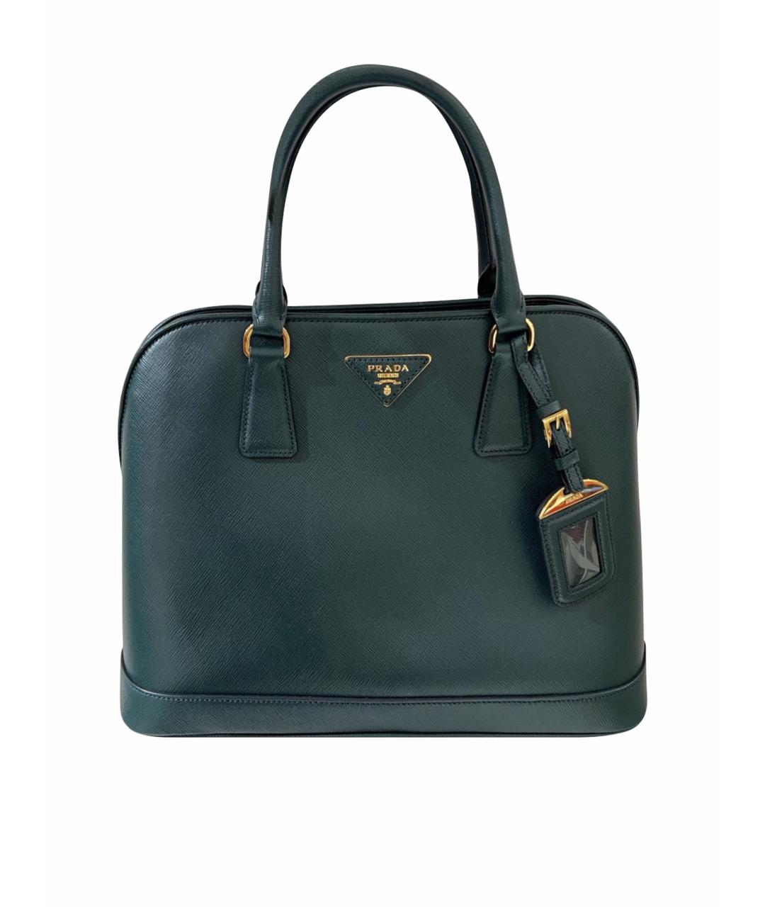 PRADA Зеленая кожаная сумка тоут, фото 9