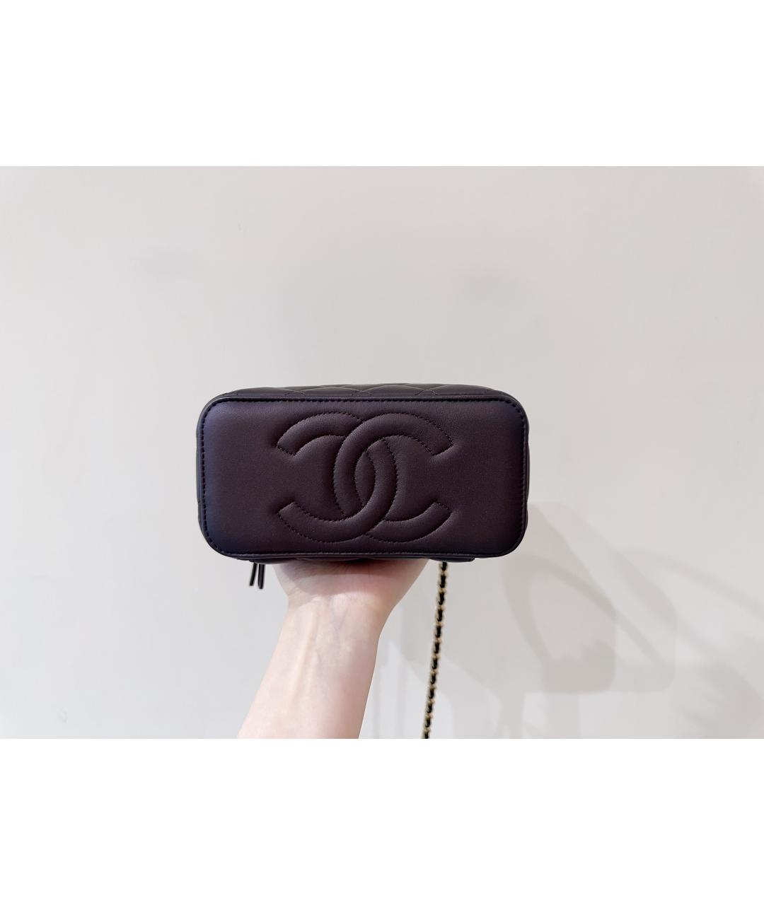 CHANEL Черная кожаная сумка через плечо, фото 4