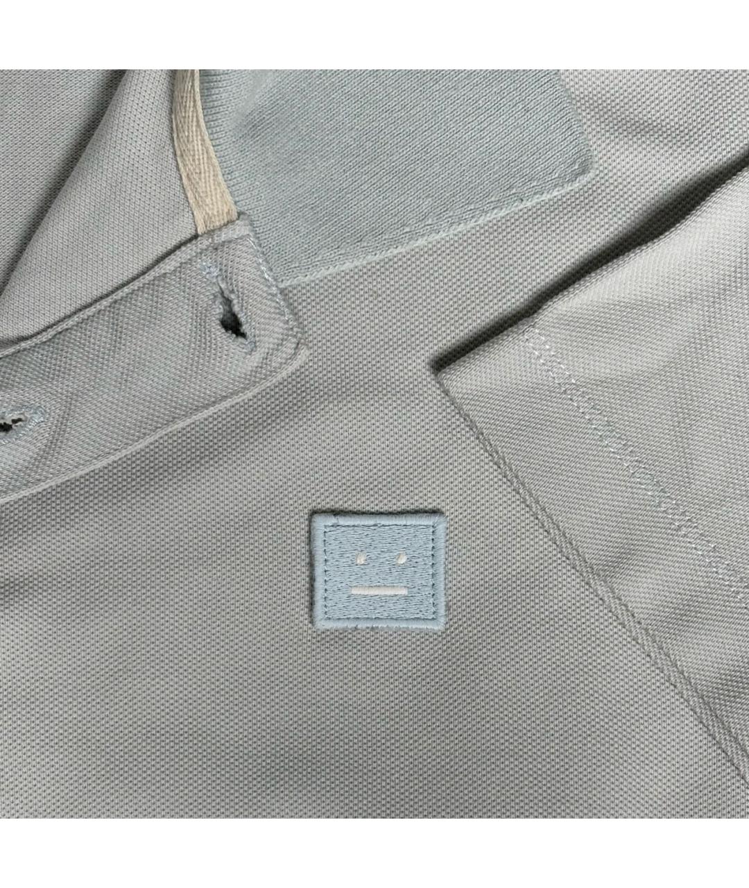 ACNE STUDIOS Голубая хлопковая футболка, фото 2